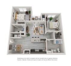 2 Bedoom floor plan